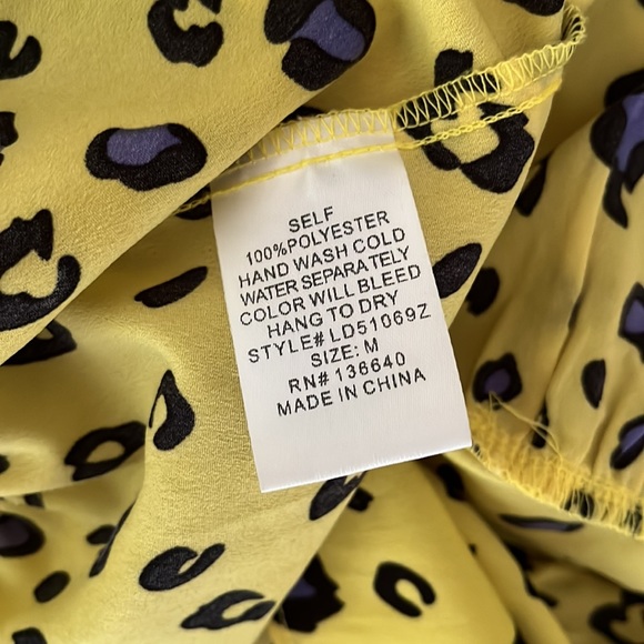 Jade Sky Yellow Black Leopard Animal Print Maxi Dress (Size M) - Picture 11 of 11